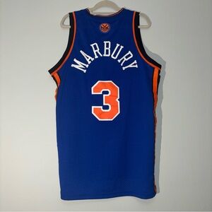 Authentic Swingman Reebok New York Knicks Stephon Marbury blue jersey